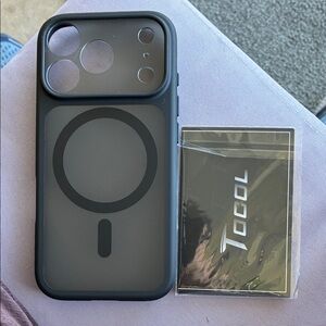 Tocol Black Phone Case with Camera Protector iPhone 2025 P